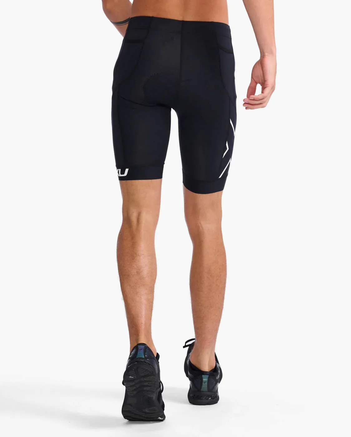 2XU Compression Tri Shorts, Herren, schwarz/weiß
