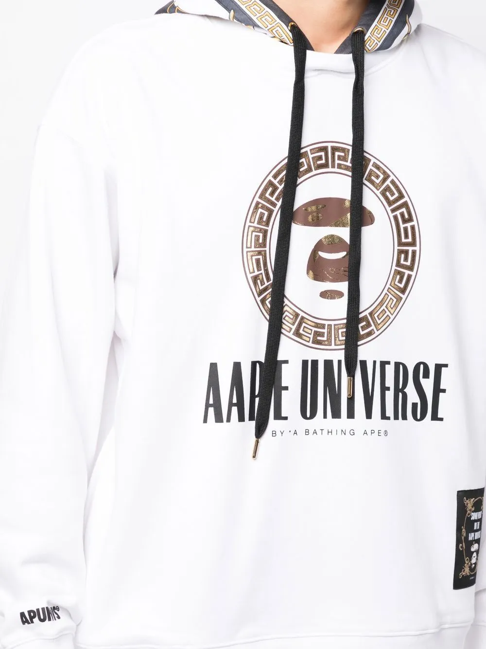 AAPE BY *A BATHING APE® metallic logo-print hoodie