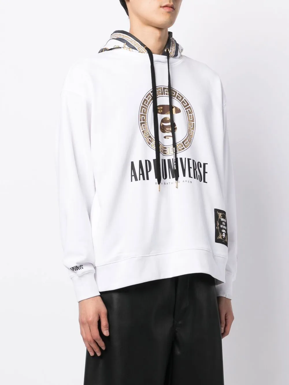 AAPE BY *A BATHING APE® metallic logo-print hoodie