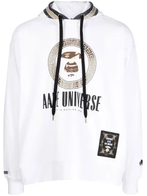 AAPE BY *A BATHING APE® metallic logo-print hoodie