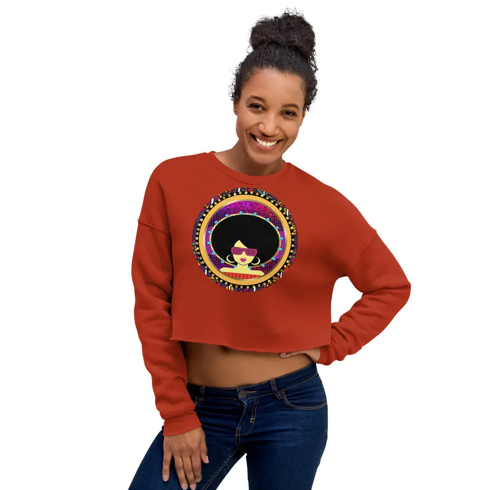 Afro Queen Crop Sweatshirt