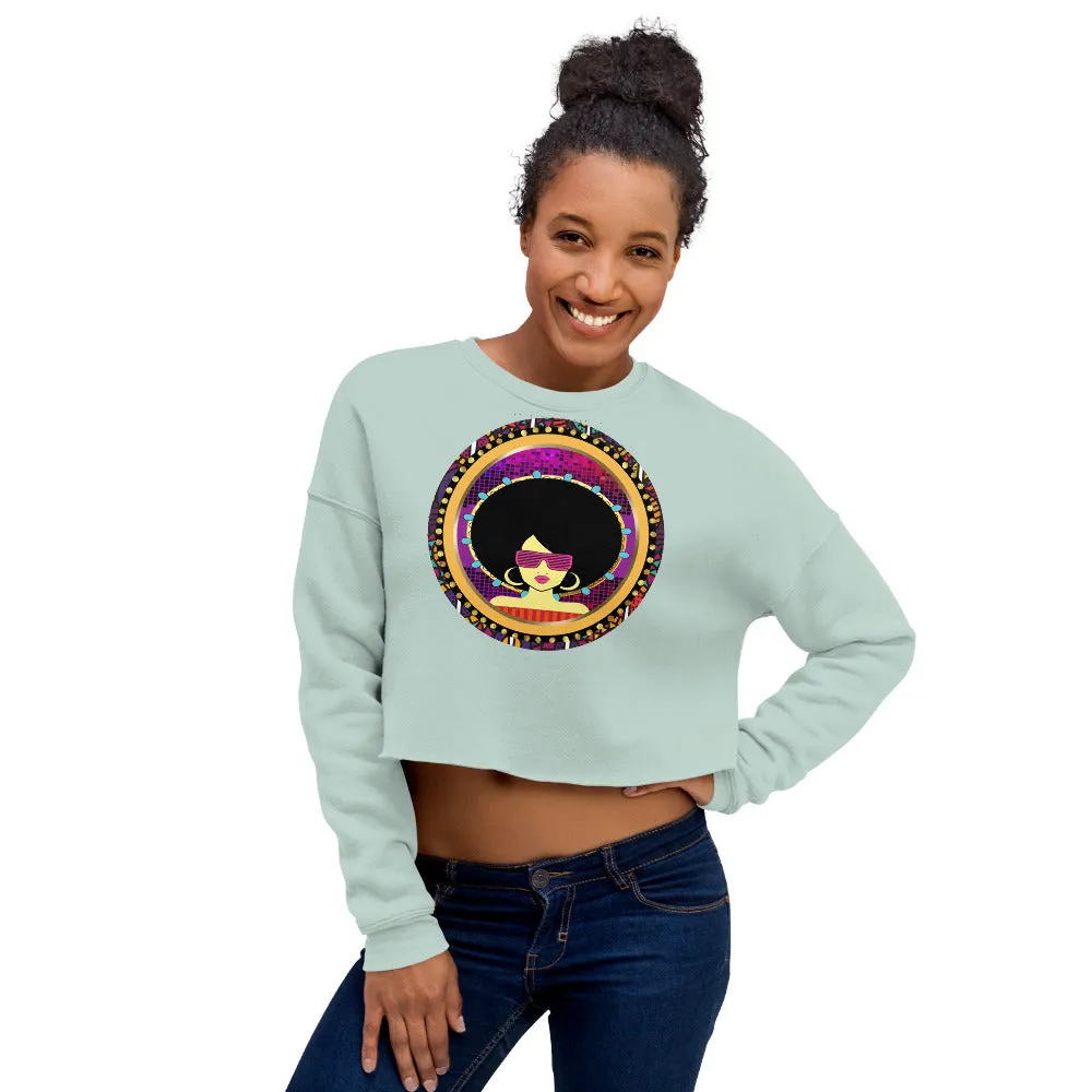 Afro Queen Crop Sweatshirt