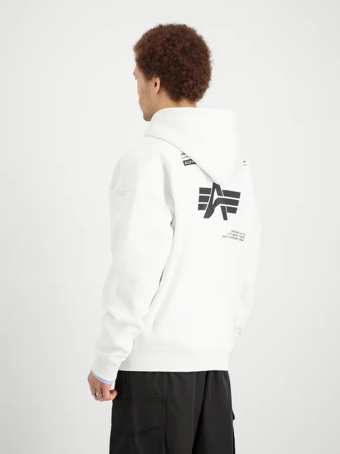 Alpha Industries | Logo BP Hoodie  | 09 white