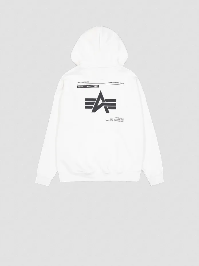 Alpha Industries | Logo BP Hoodie  | 09 white