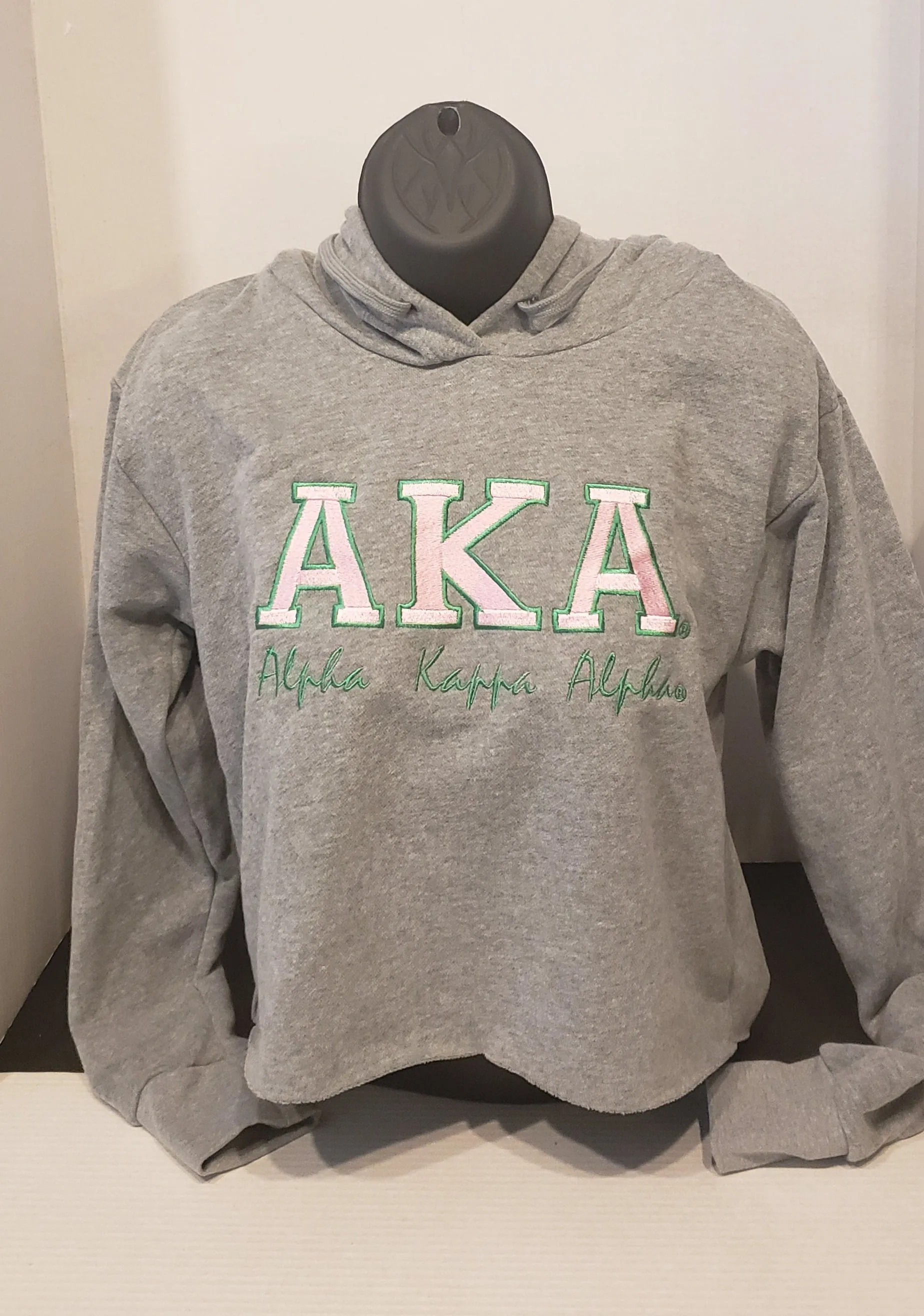 ALPHA KAPPA ALPHA (BOLD CROPPED) Grey Hoodie