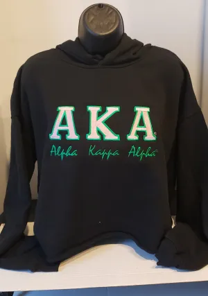 ALPHA KAPPA ALPHA (BOLD CROPPED) Grey Hoodie