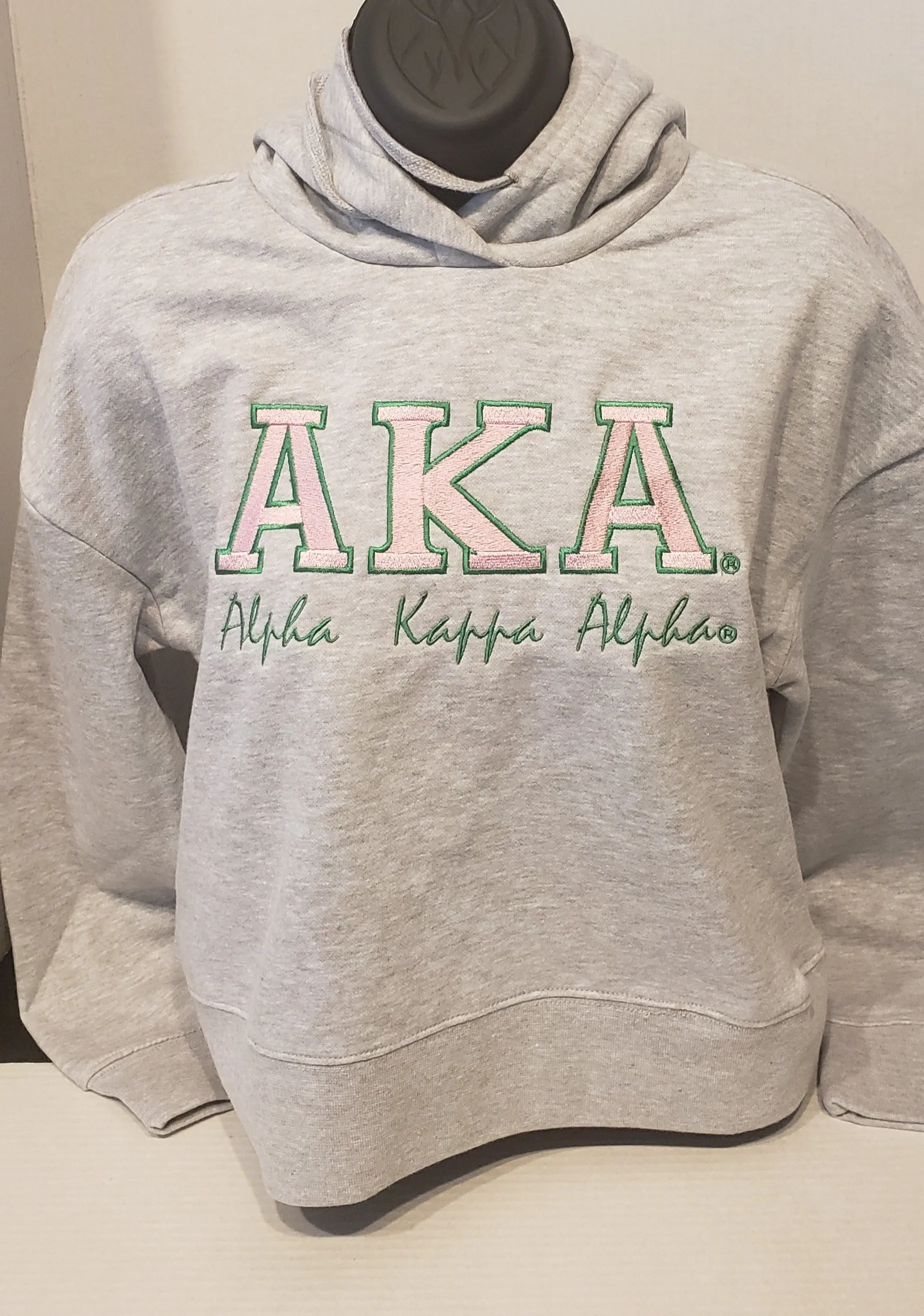 ALPHA KAPPA ALPHA Sport Grey (BOLD CROPPED) Grey Sport Hoodie