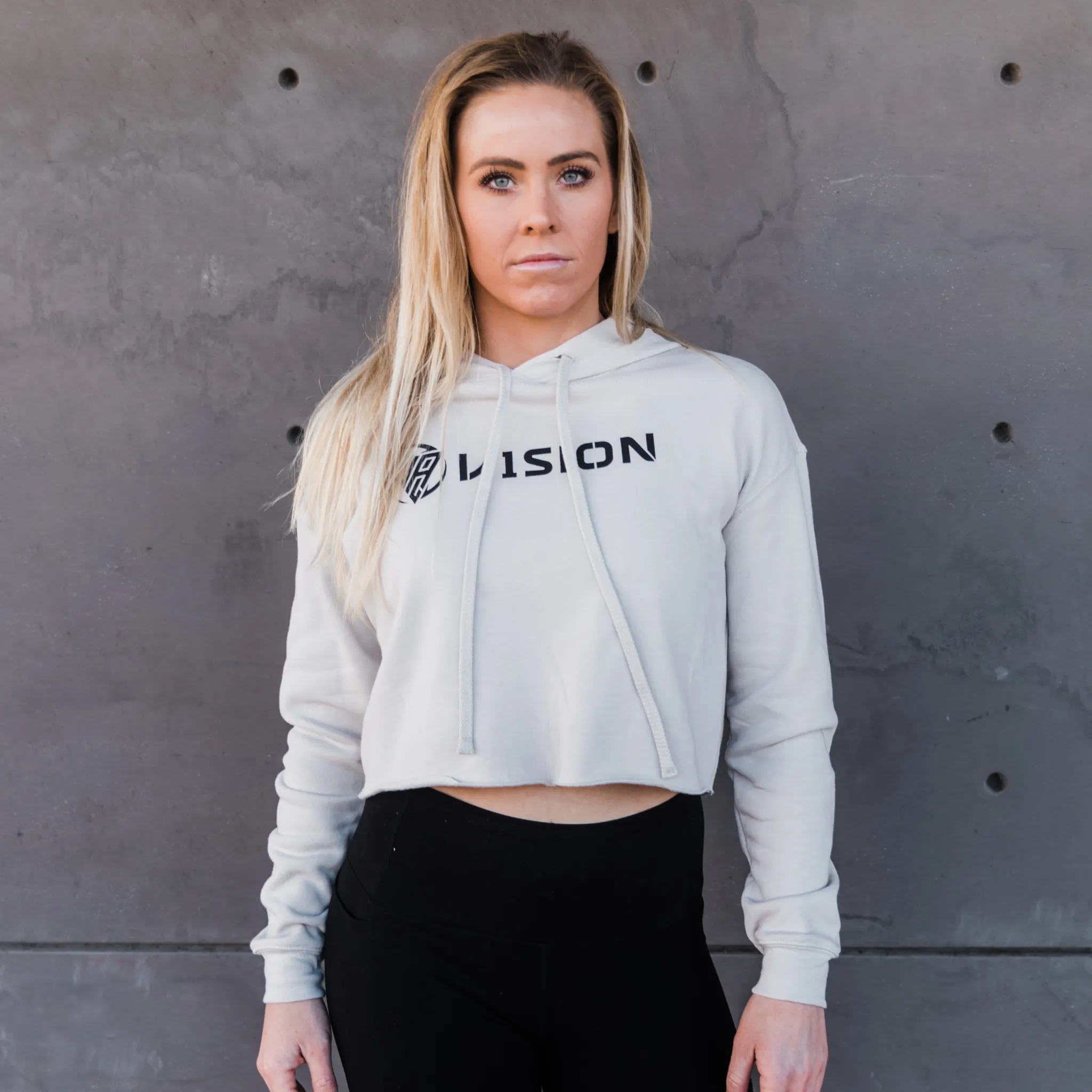 Alpha V1SION Cropped Hoodie "Bone"