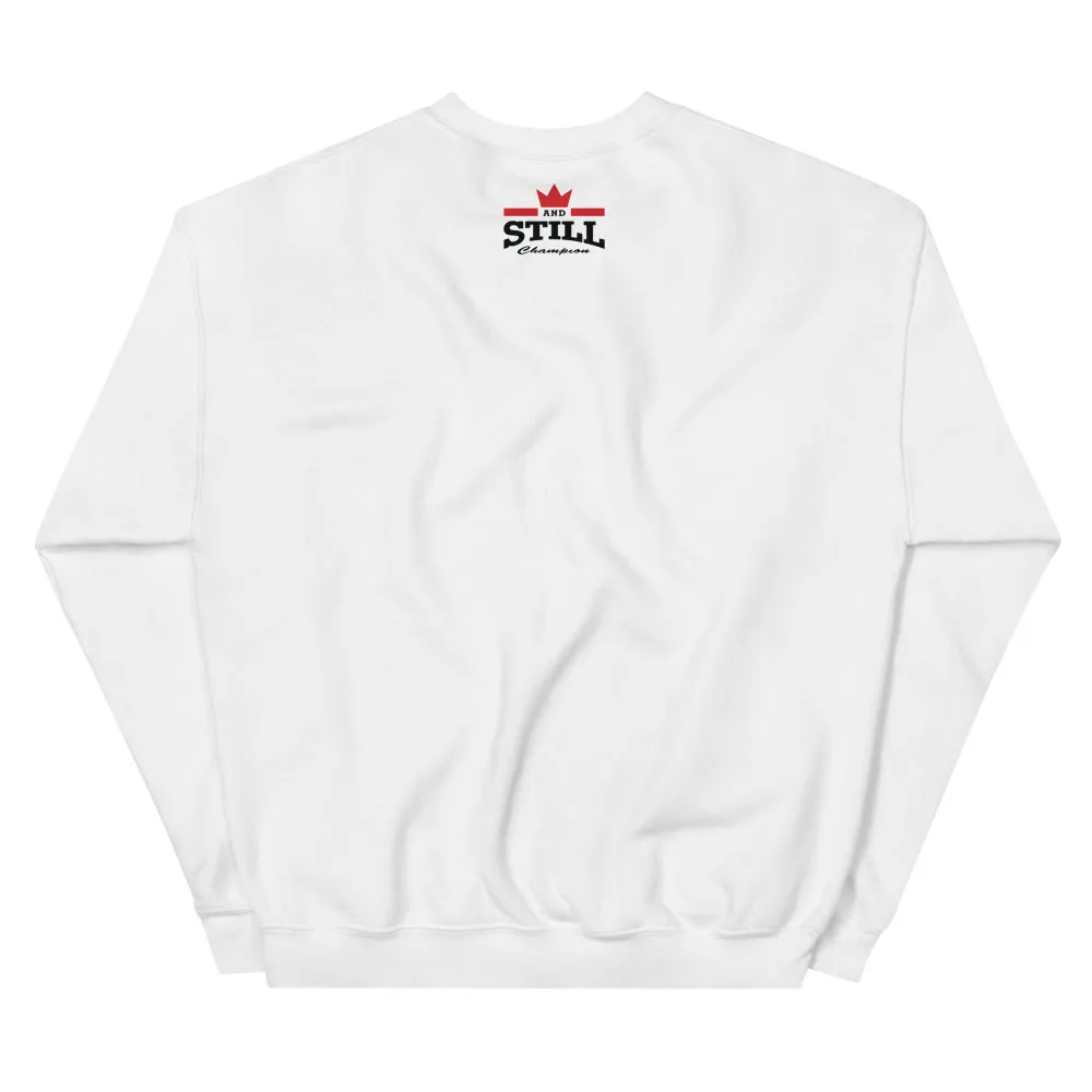 And Still Champion crown with ASC logo on back label women's sweatshirt