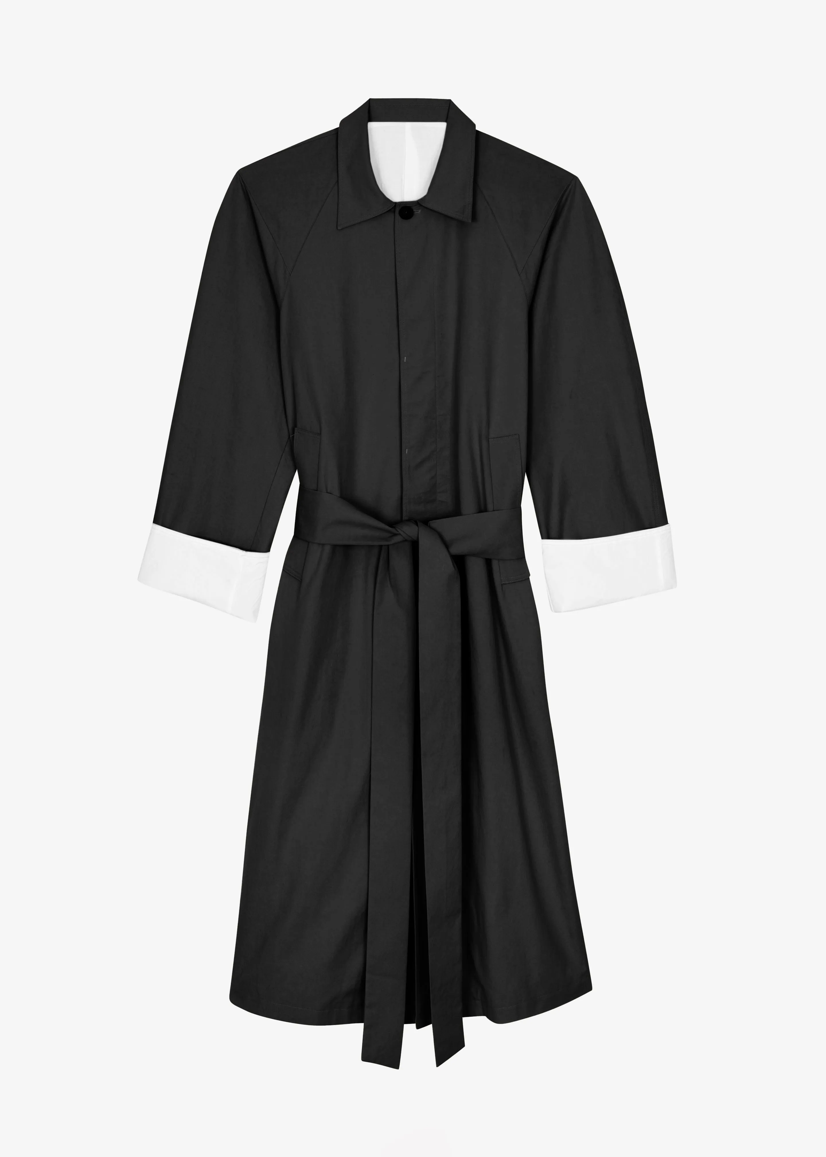 Arlise Oversized Trench Coat - Black