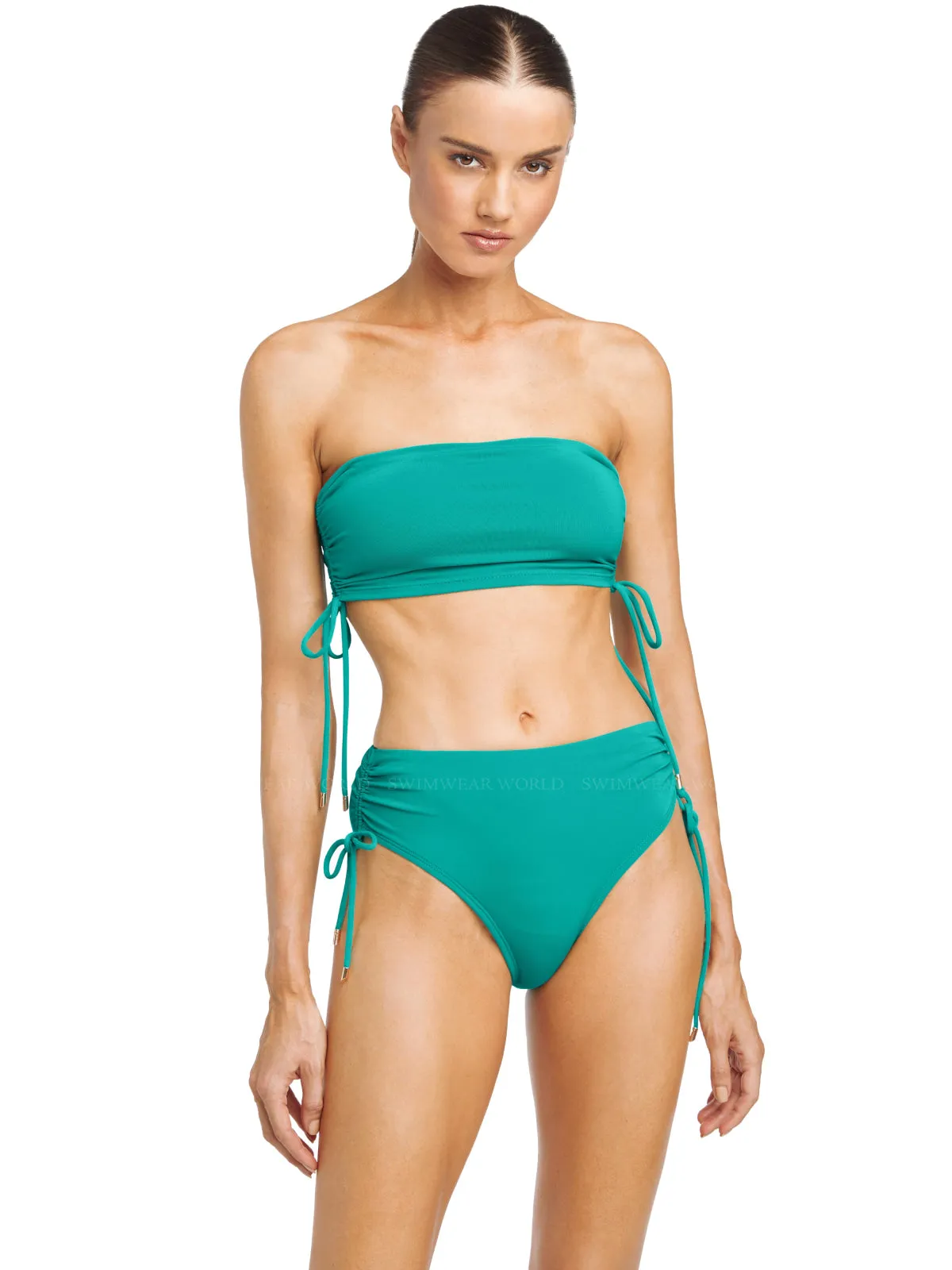 Aubrey Bandeau-Aubrey High Waist Bikini ::RET