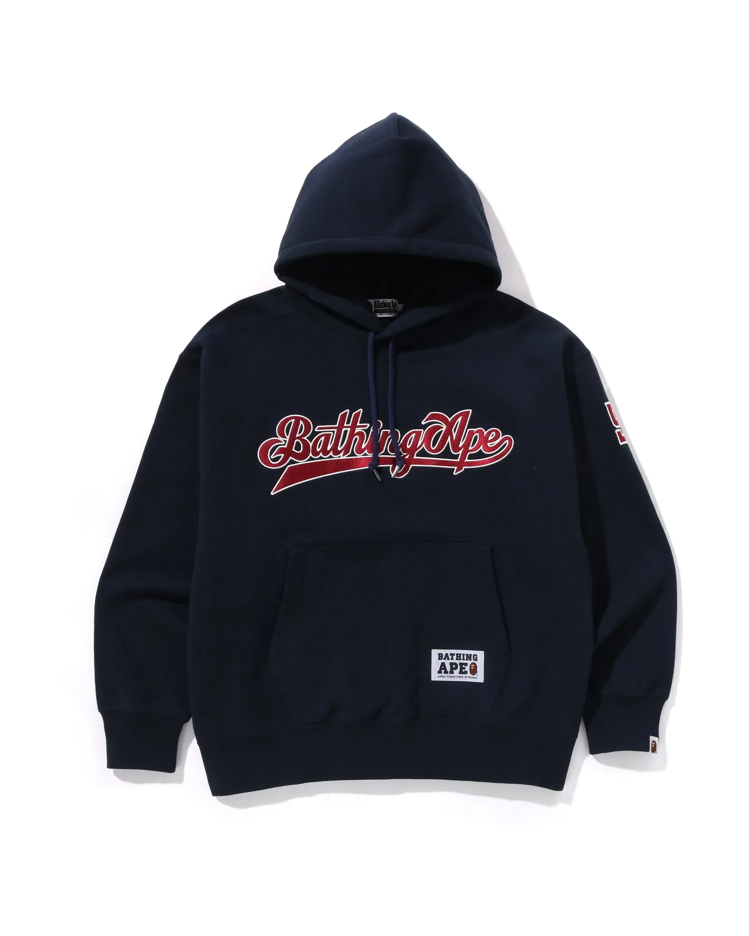 Baseball Logo Relaxed Fit Pullover Hoodie