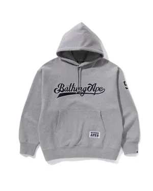 Baseball Logo Relaxed Fit Pullover Hoodie