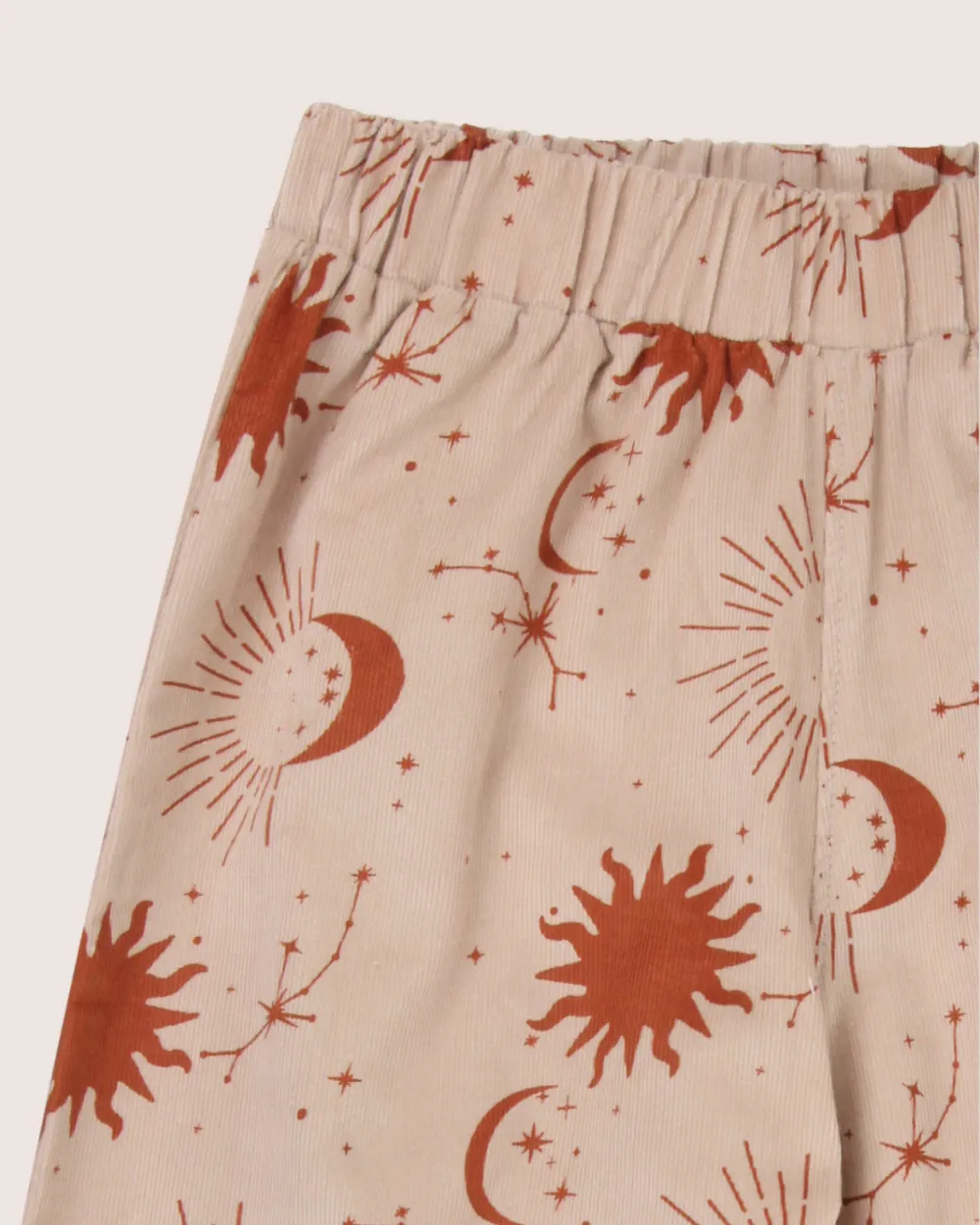 Beige Celestial Print Trousers