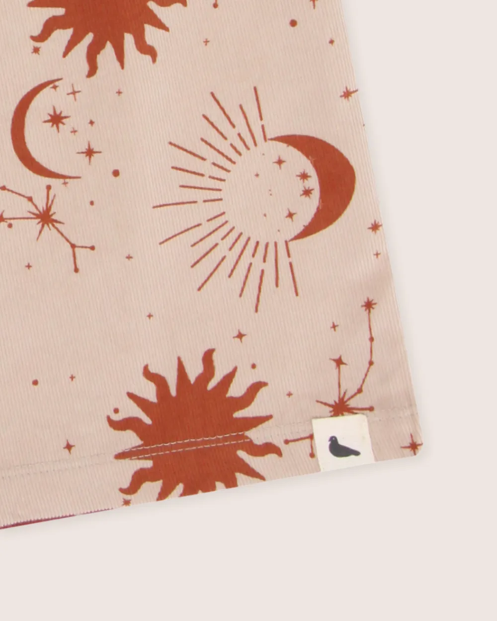 Beige Celestial Print Trousers
