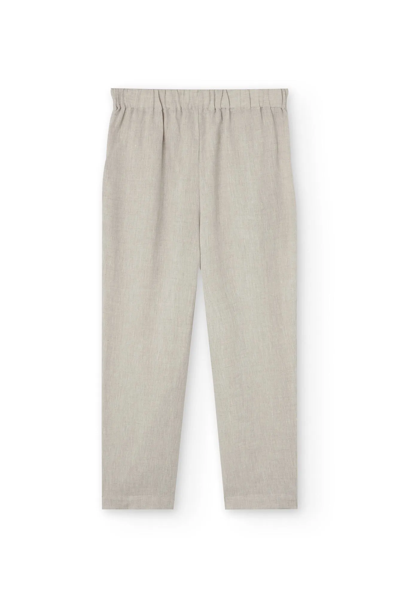 Bijoux Linen Pleated Trousers Beige