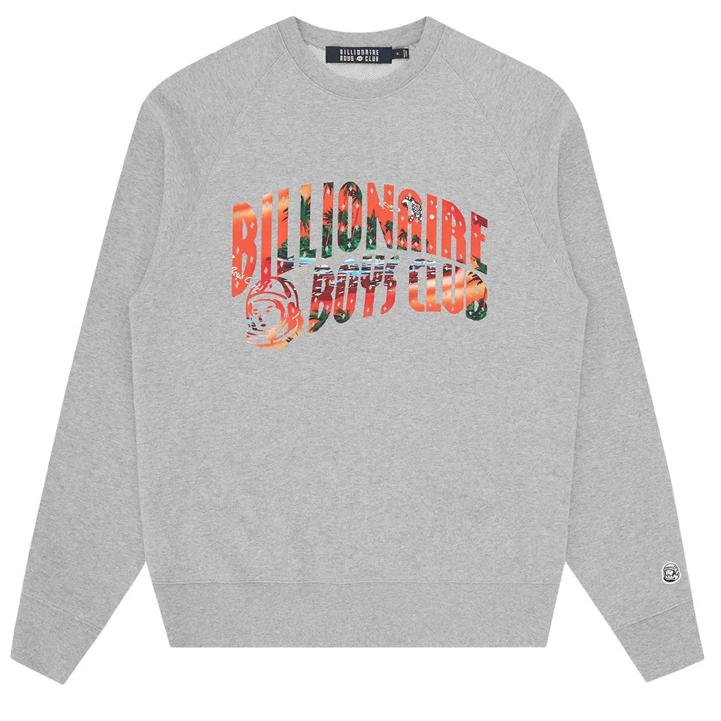 BILLIONAIRE BOYS CLUB TROPICAL ISLAND FILL ARCH LOGO SWEATSHIRT
