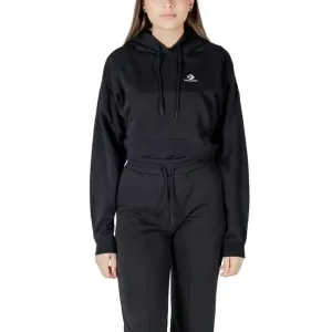 Black Converse Cropped Hoodie and Pants Set