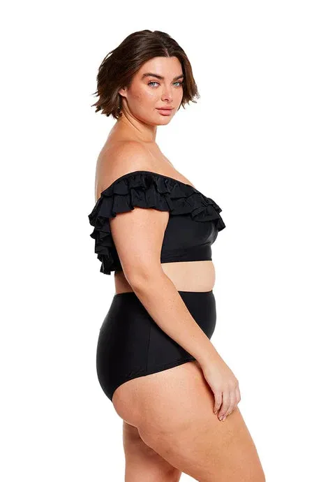 Black High Waisted Bikini Bottoms