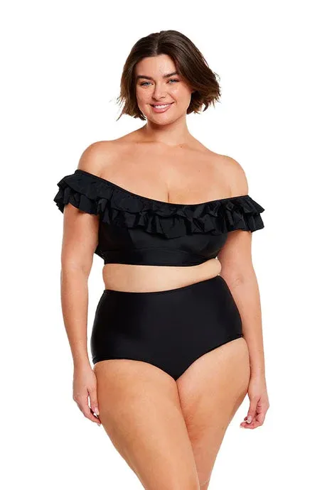 Black High Waisted Bikini Bottoms