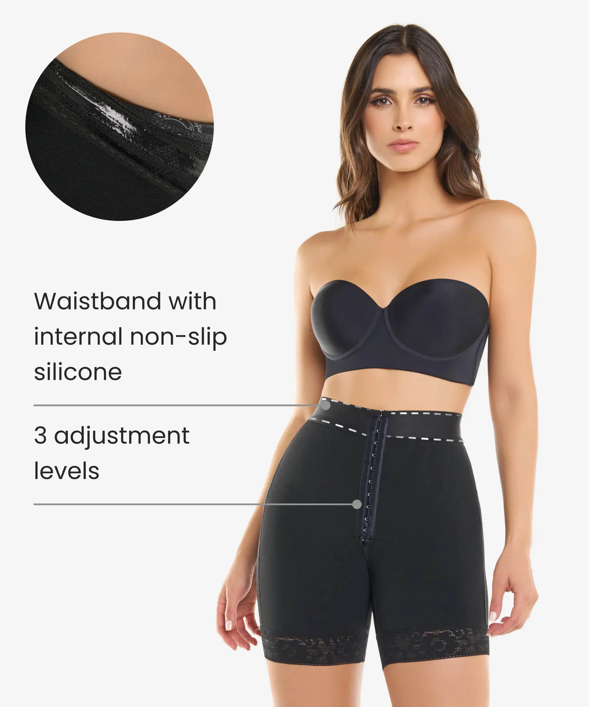 Black Hook closure Shorts 3-Pack in style 255