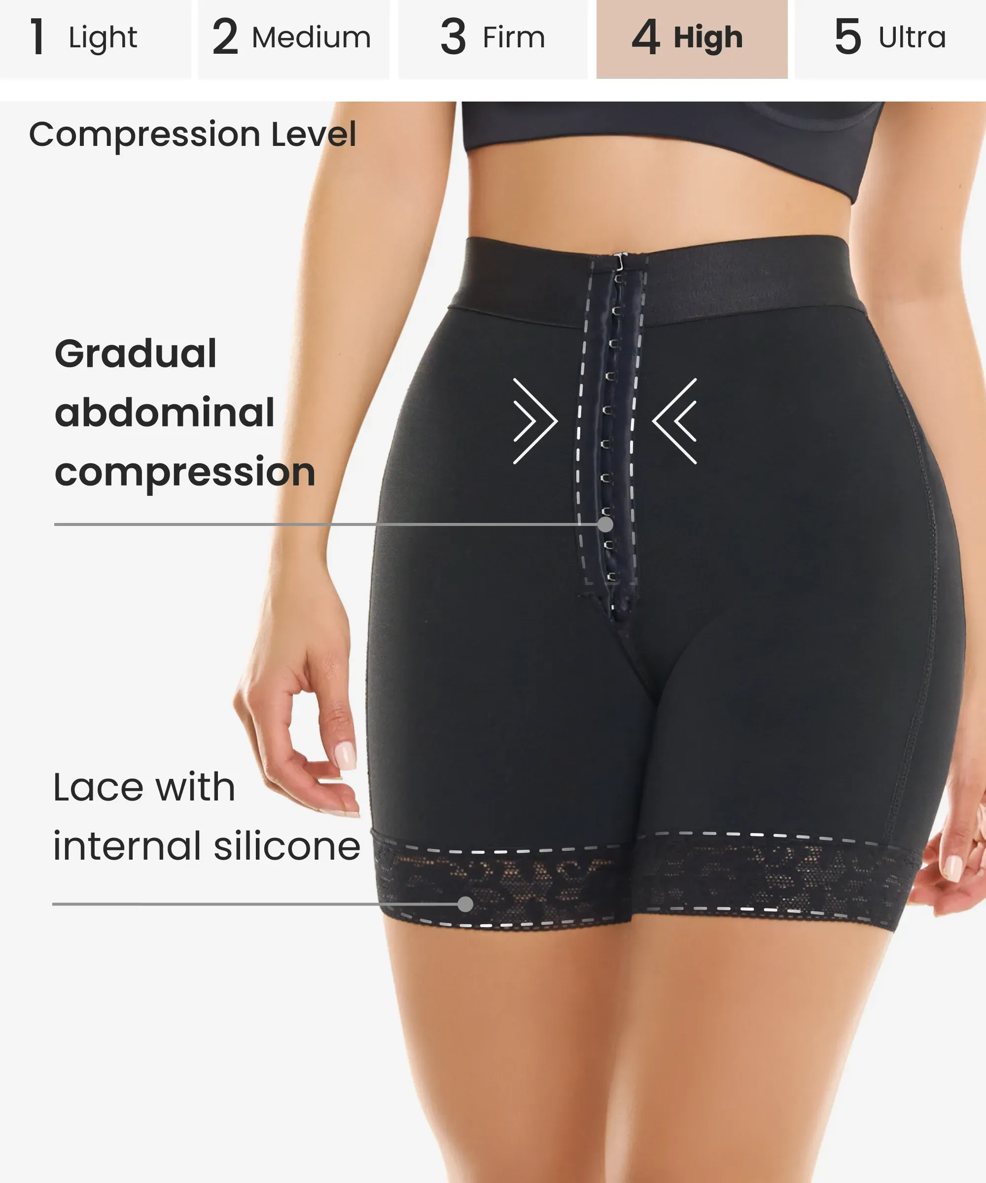 Black Hook closure Shorts 3-Pack in style 255