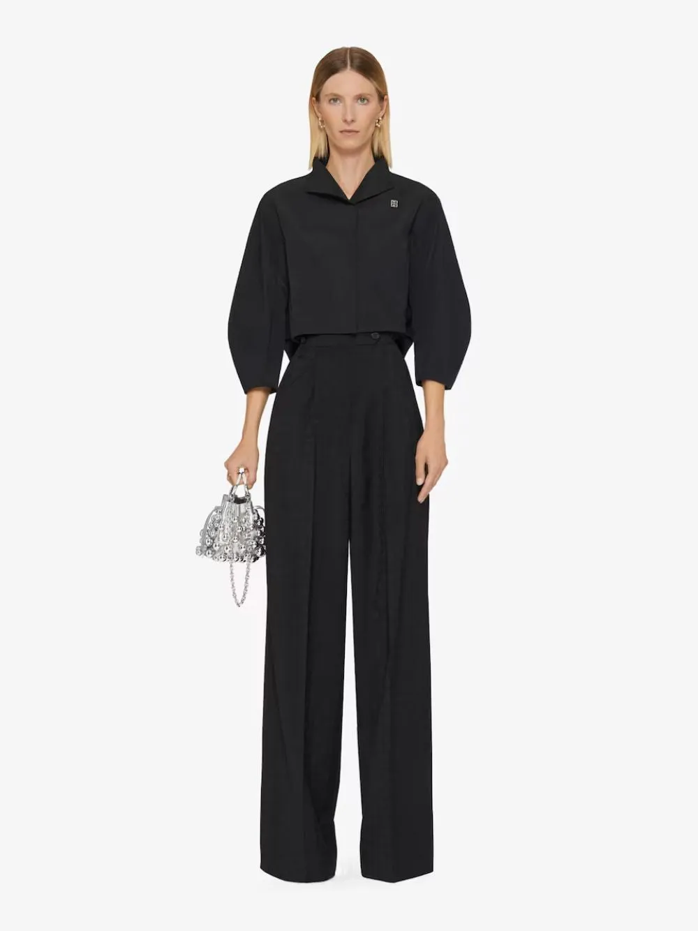 Black Monogram 72 Jacquard Pleated Pants