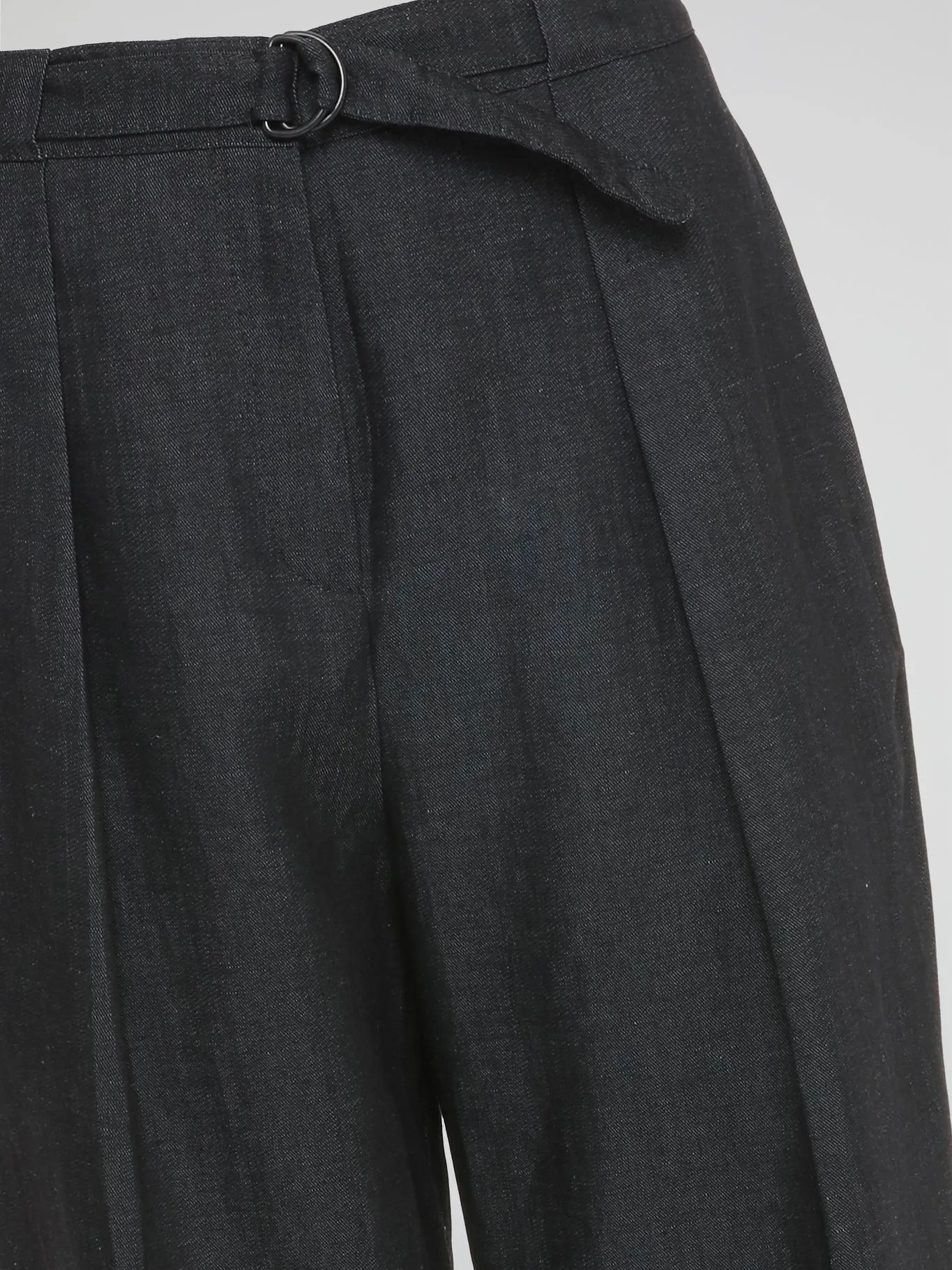 Black Pleated Capri Pants