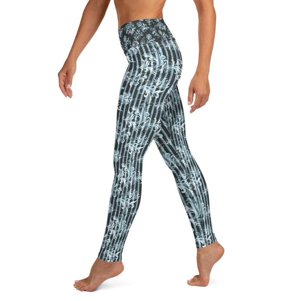 Blue Fleur Denim - Yoga Leggings