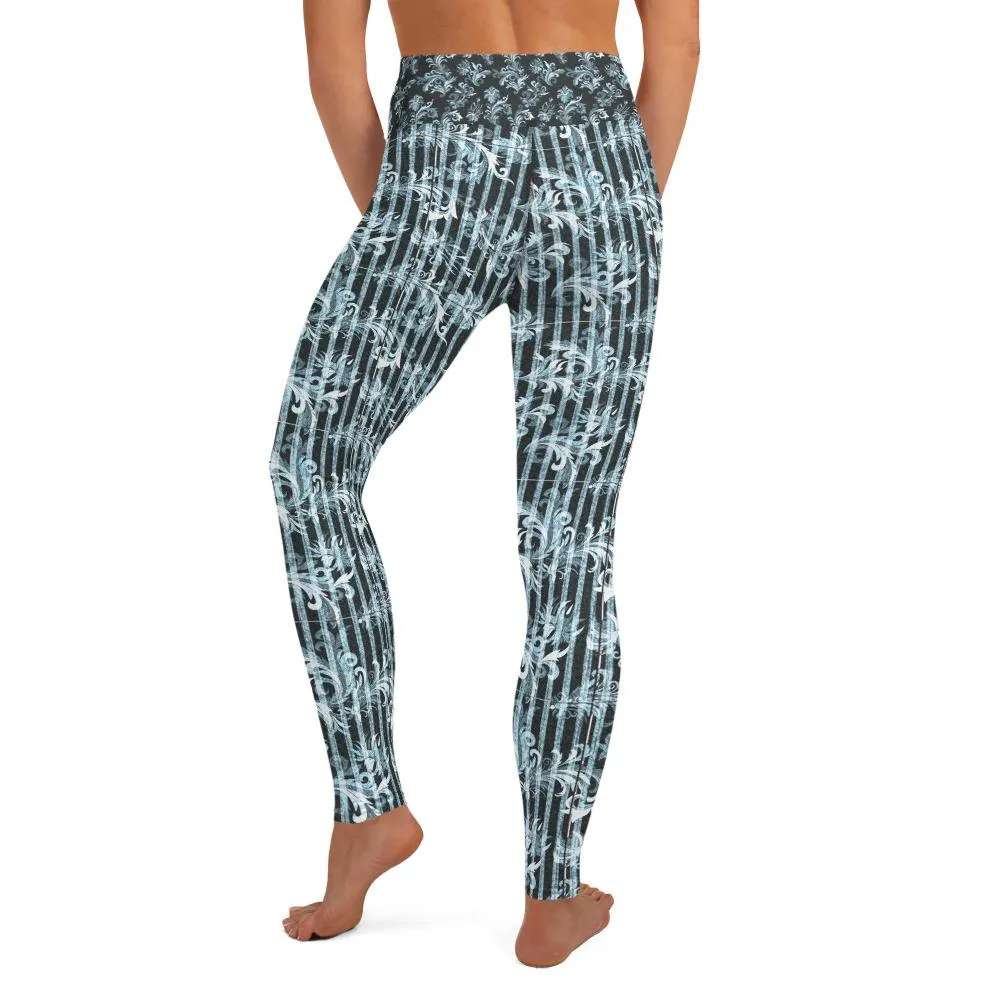 Blue Fleur Denim - Yoga Leggings