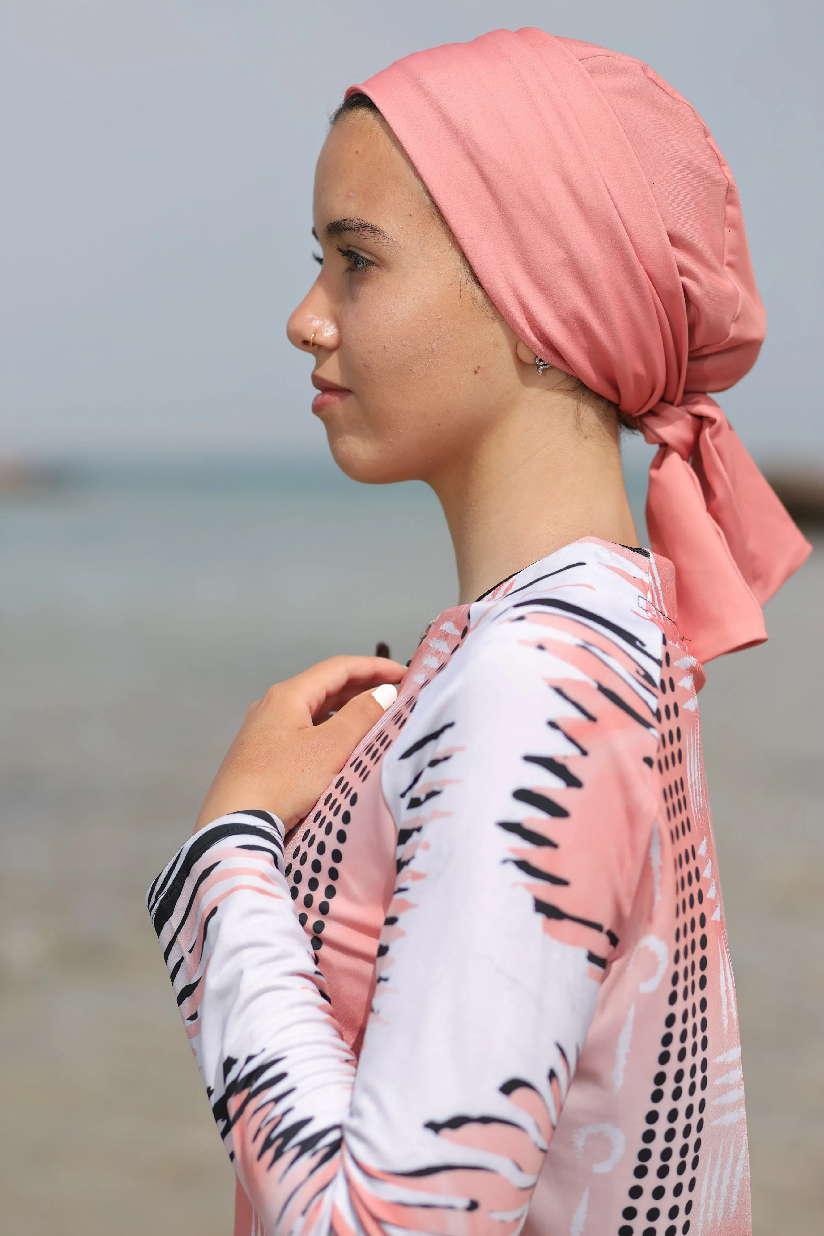 Bold Peach Turban