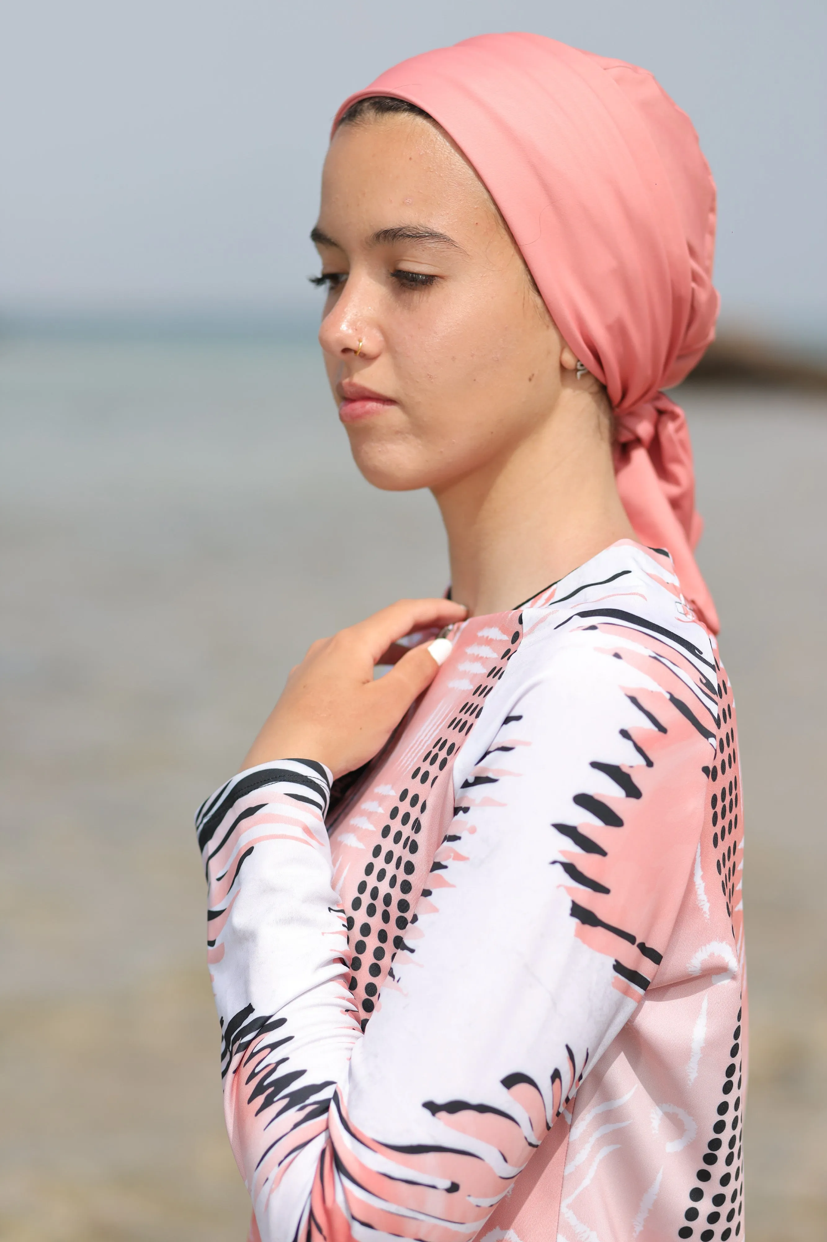 Bold Peach Turban
