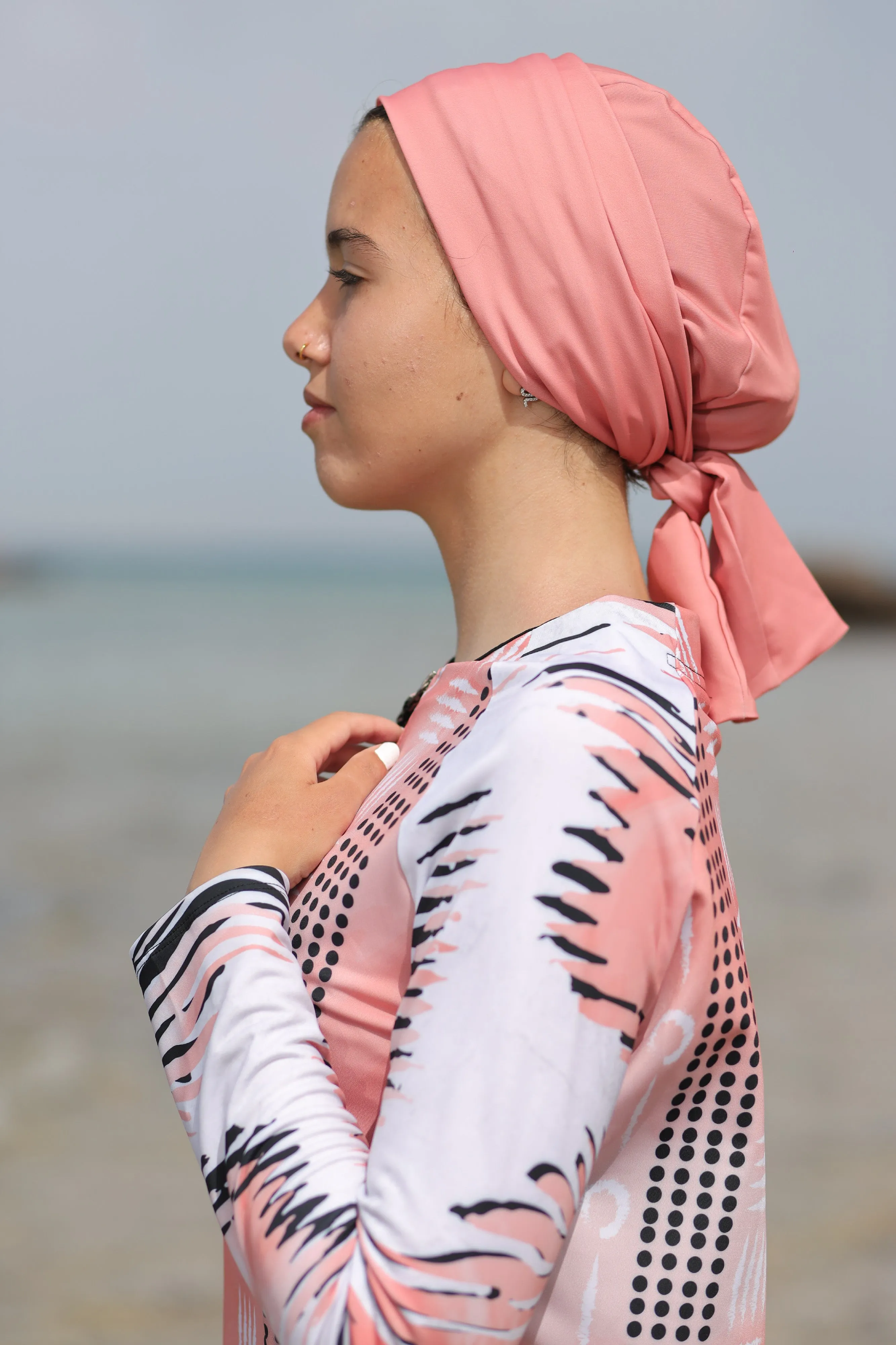 Bold Peach Turban