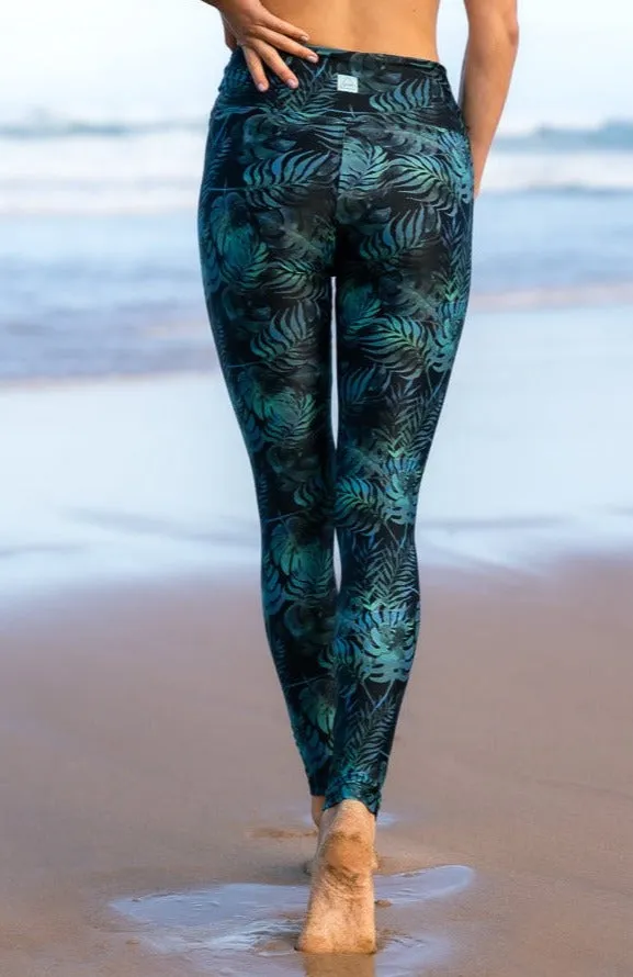 Bora Leggings - petrol banana