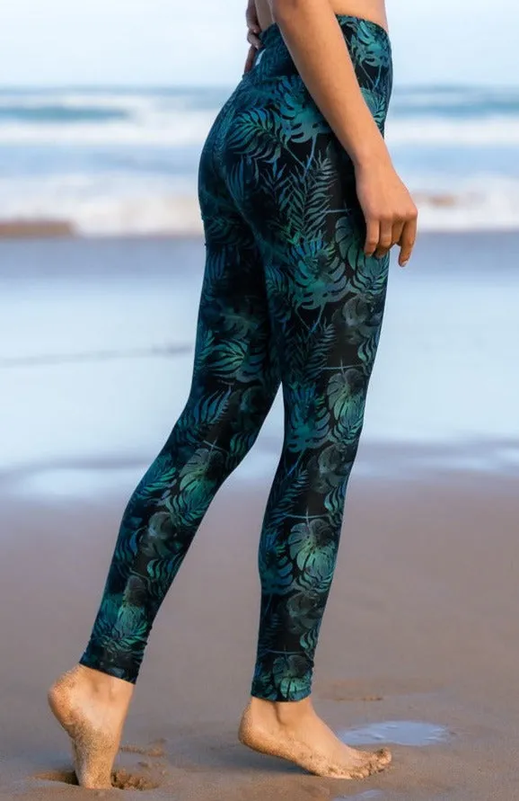 Bora Leggings - petrol banana