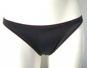Brazilian Black Bikini Bottom, seashell decoration