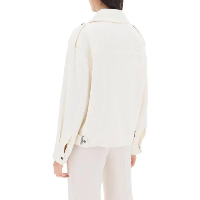 Brunello Cucinelli cotton-linen biker jacket