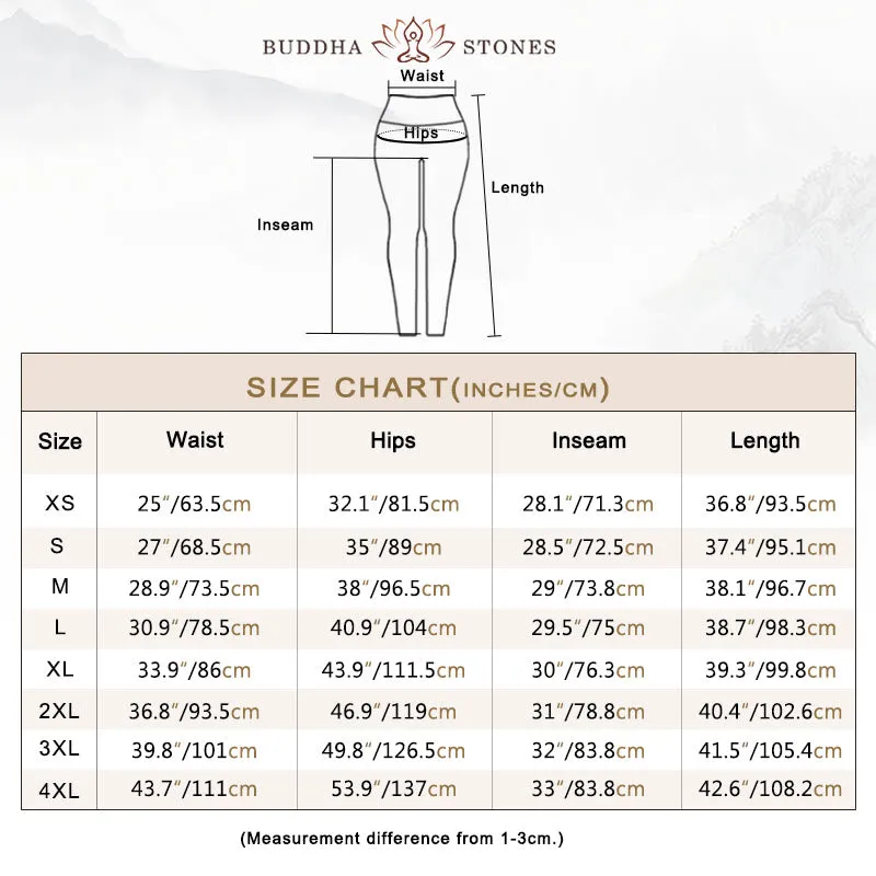 Buddha Stones Green Stitching Symmetrical Flower Leaf Pattern Print Gym Leggings Women's Yoga Pants