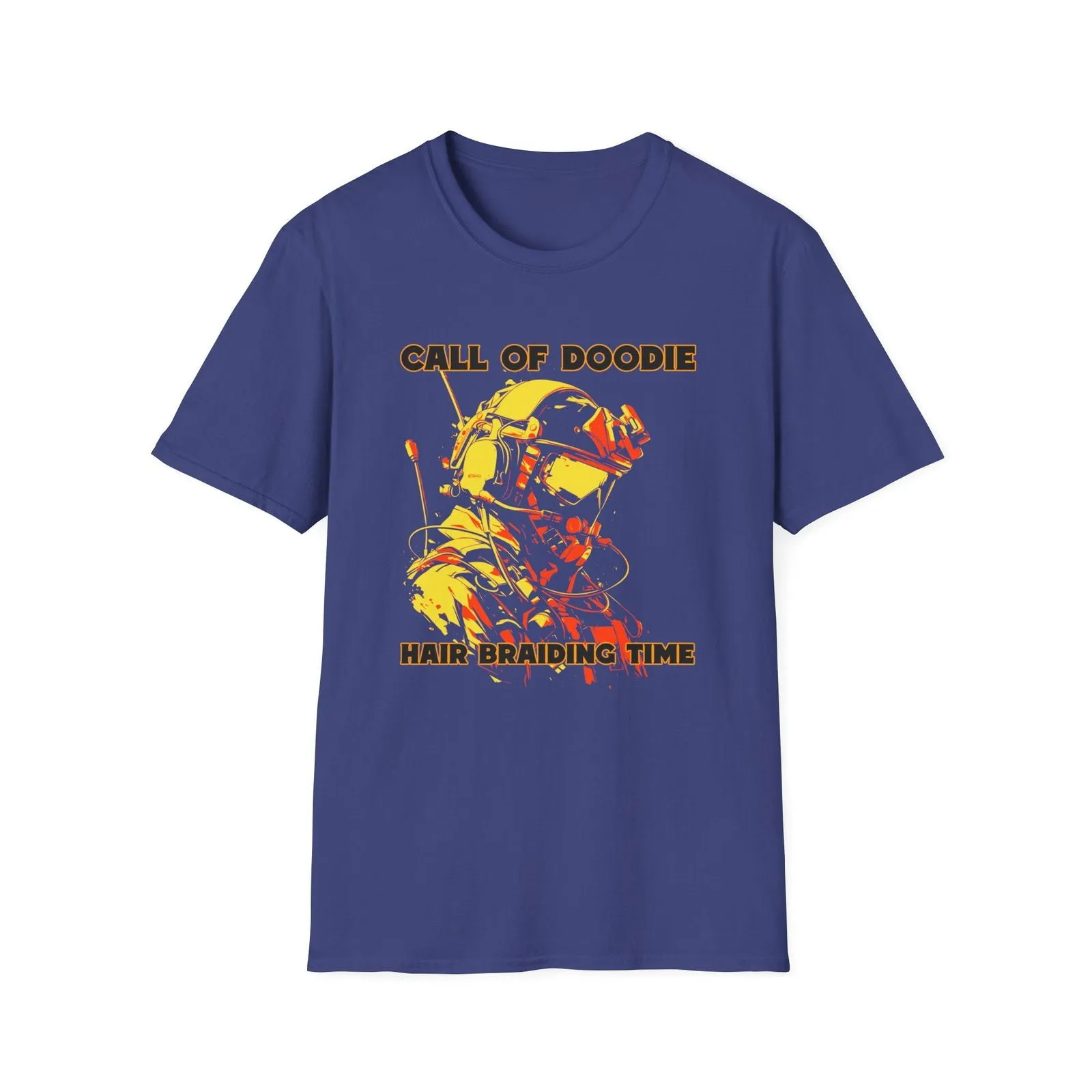 Call of Doodie: Hair Braiding Time Dad Joke Unisex Softstyle T-Shirt
