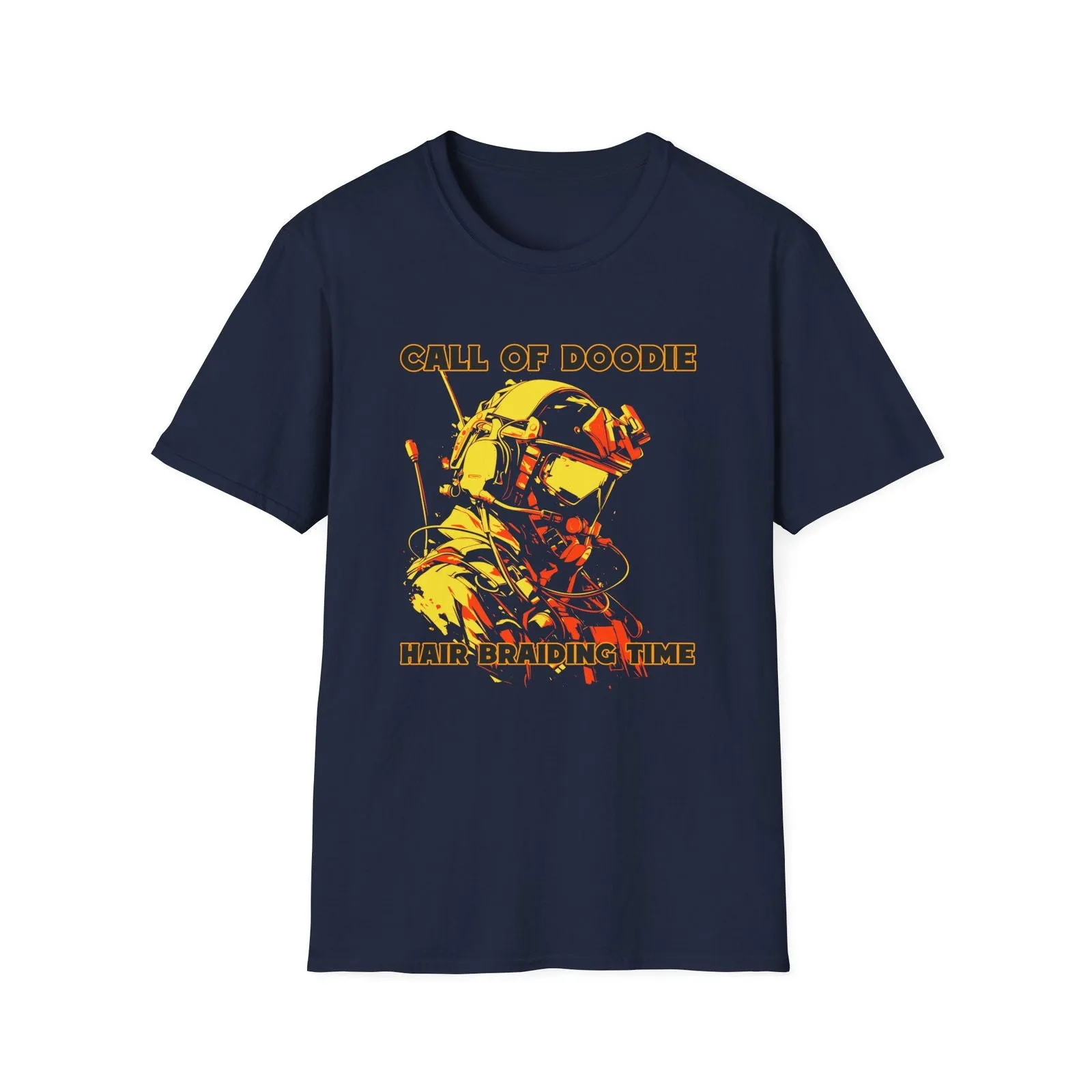 Call of Doodie: Hair Braiding Time Dad Joke Unisex Softstyle T-Shirt