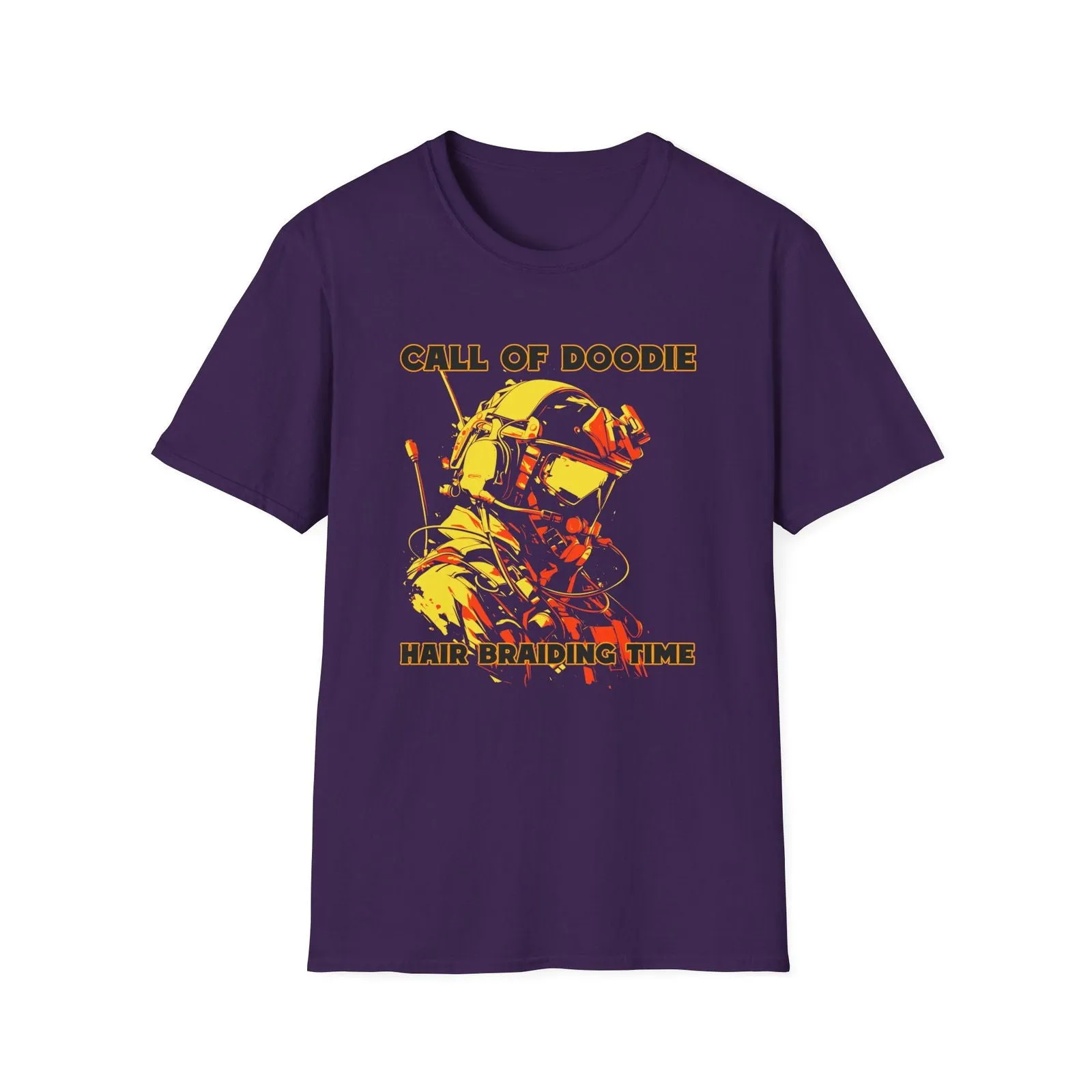 Call of Doodie: Hair Braiding Time Dad Joke Unisex Softstyle T-Shirt