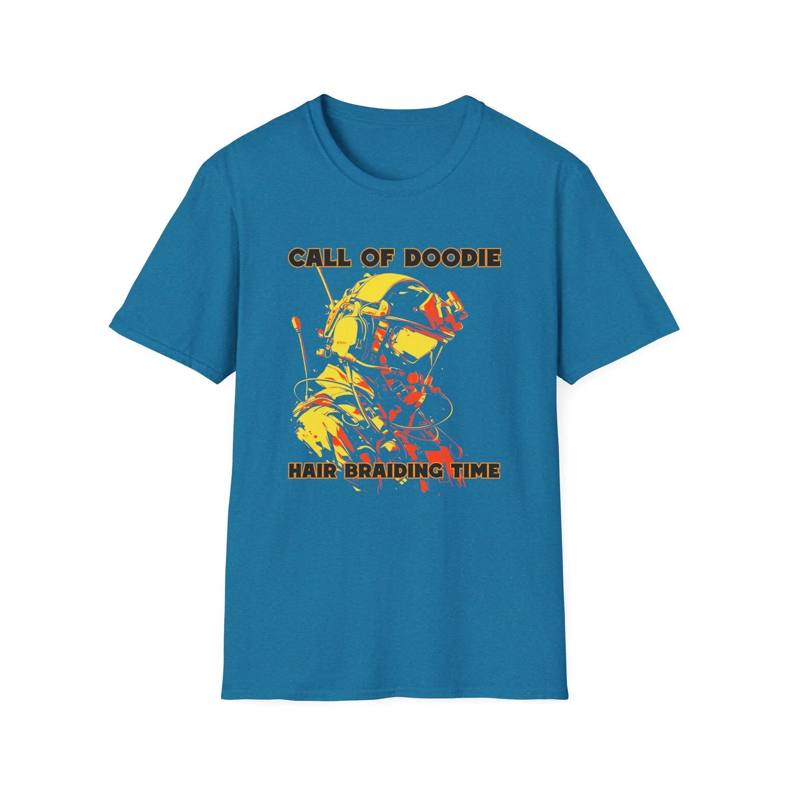 Call of Doodie: Hair Braiding Time Dad Joke Unisex Softstyle T-Shirt