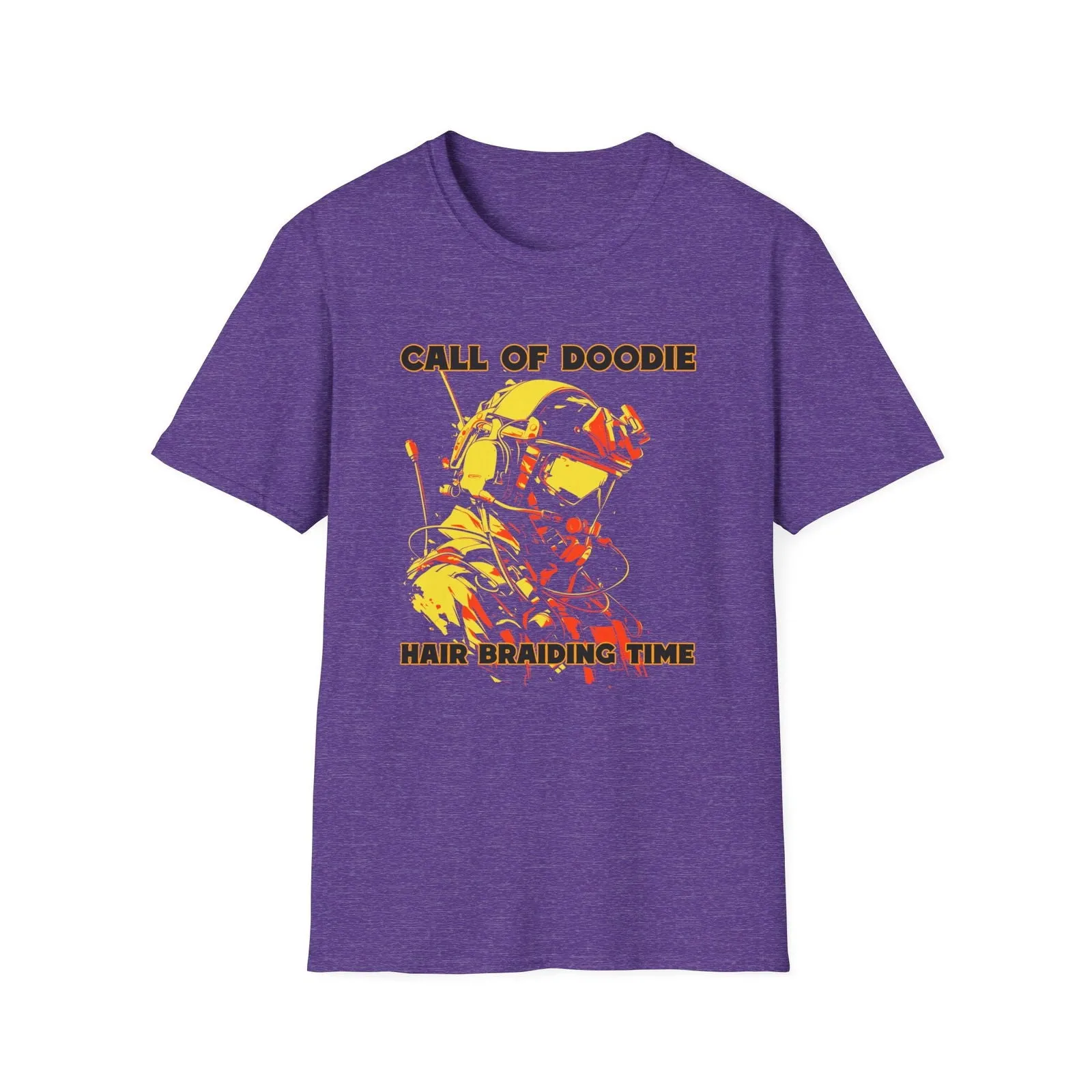 Call of Doodie: Hair Braiding Time Dad Joke Unisex Softstyle T-Shirt