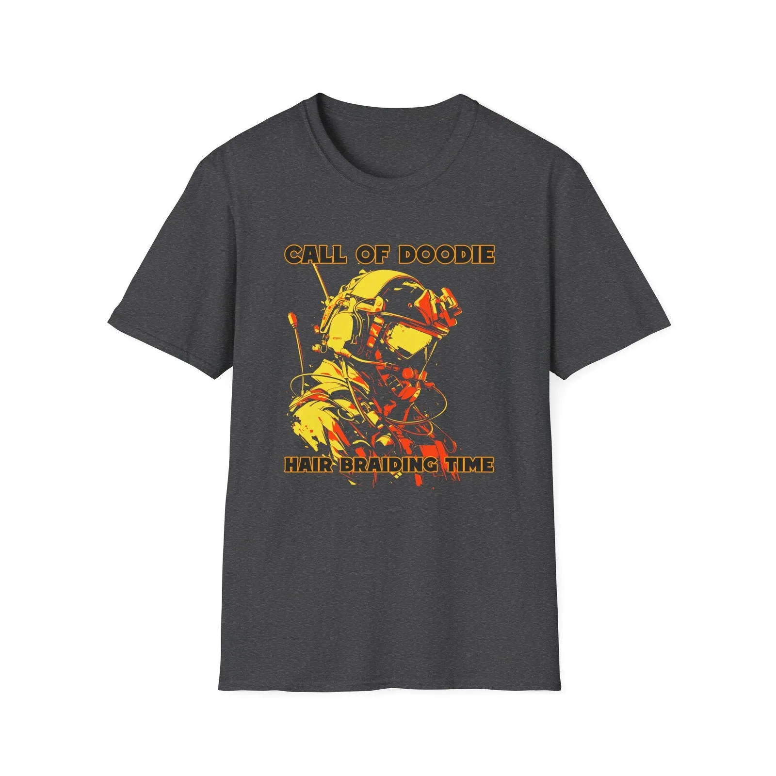Call of Doodie: Hair Braiding Time Dad Joke Unisex Softstyle T-Shirt