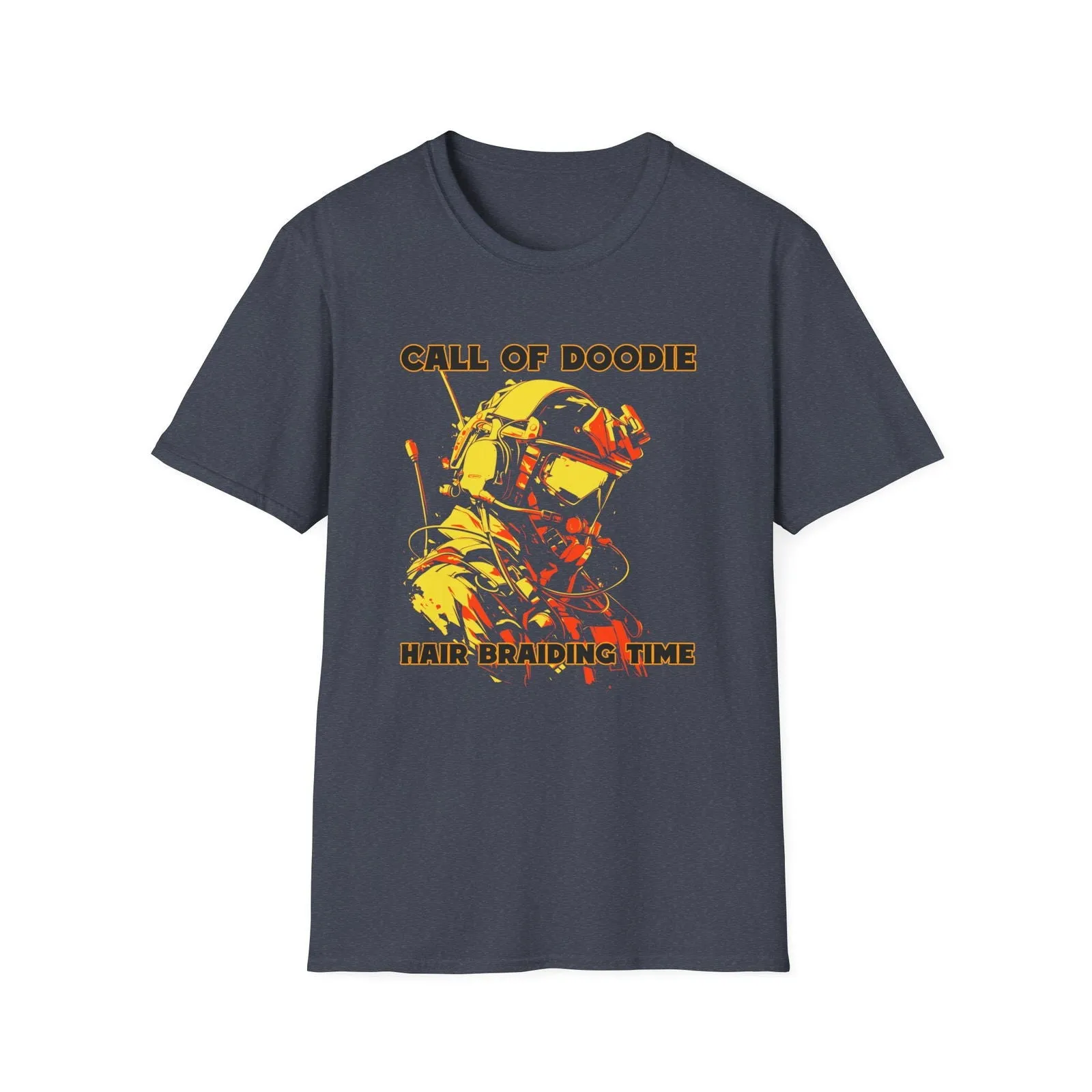 Call of Doodie: Hair Braiding Time Dad Joke Unisex Softstyle T-Shirt