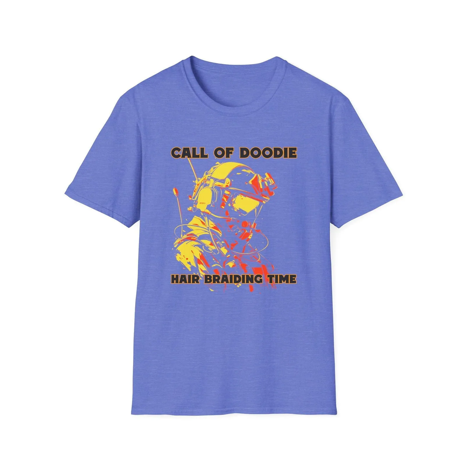 Call of Doodie: Hair Braiding Time Dad Joke Unisex Softstyle T-Shirt