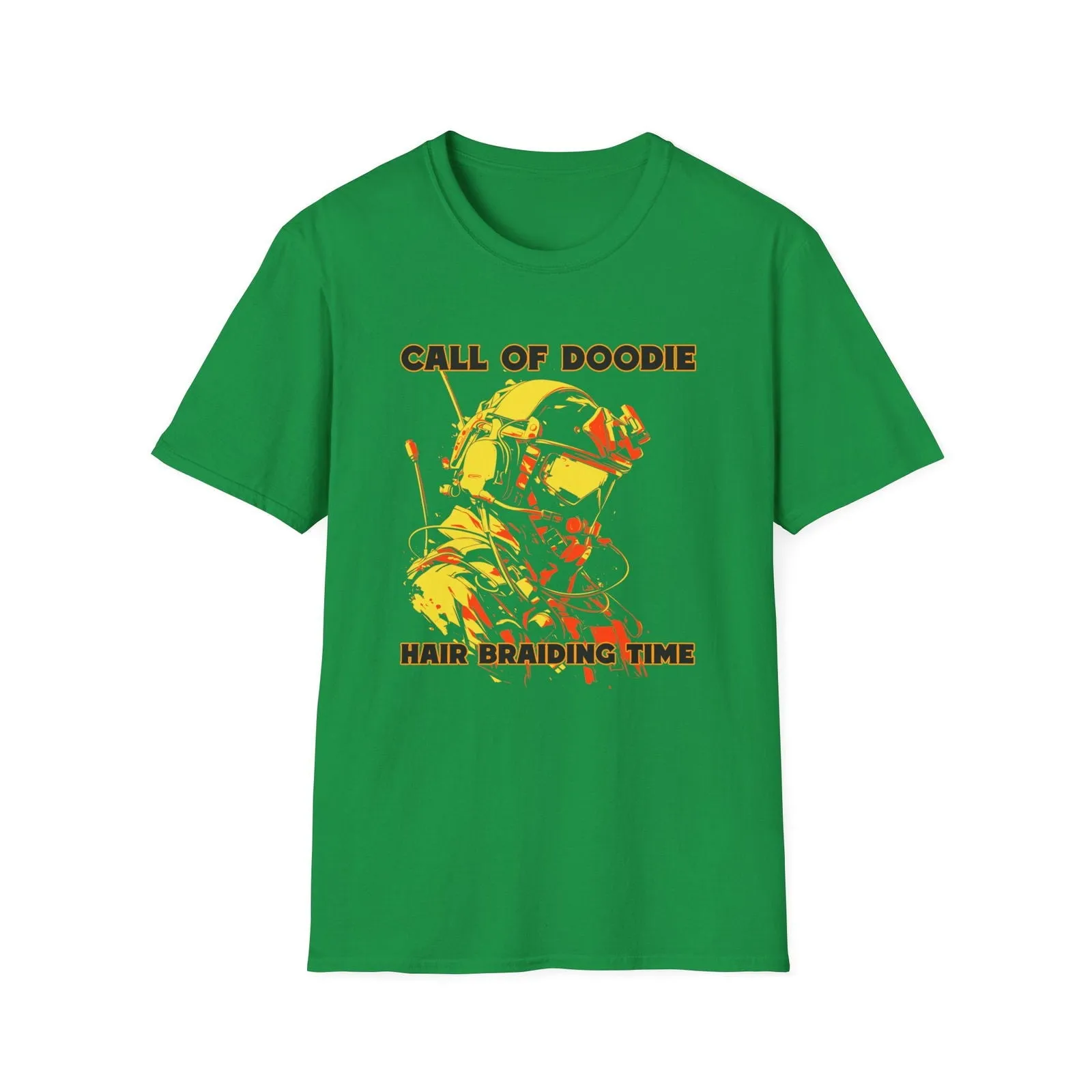 Call of Doodie: Hair Braiding Time Dad Joke Unisex Softstyle T-Shirt