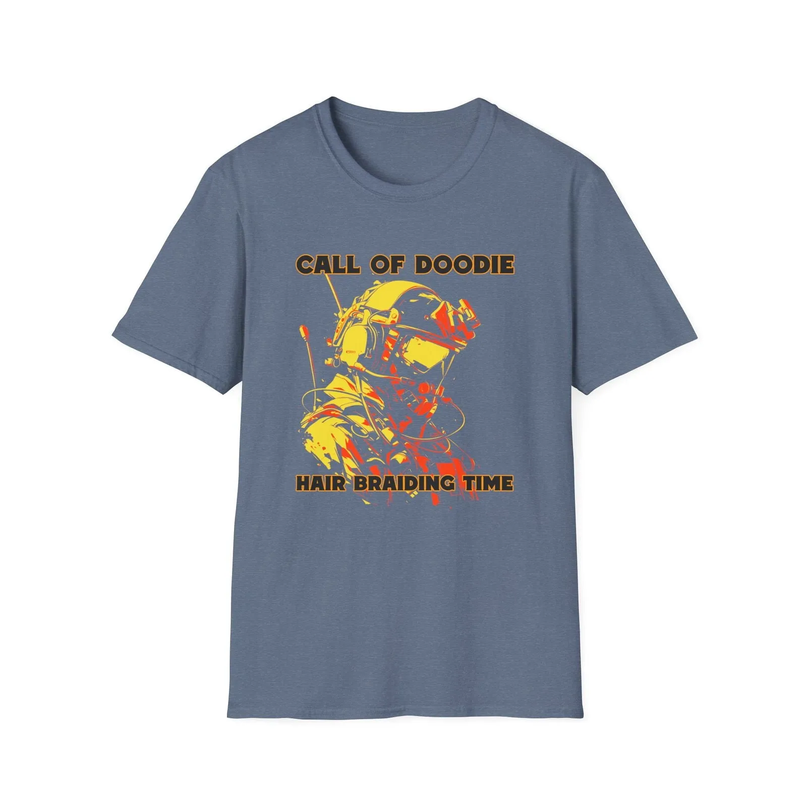 Call of Doodie: Hair Braiding Time Dad Joke Unisex Softstyle T-Shirt