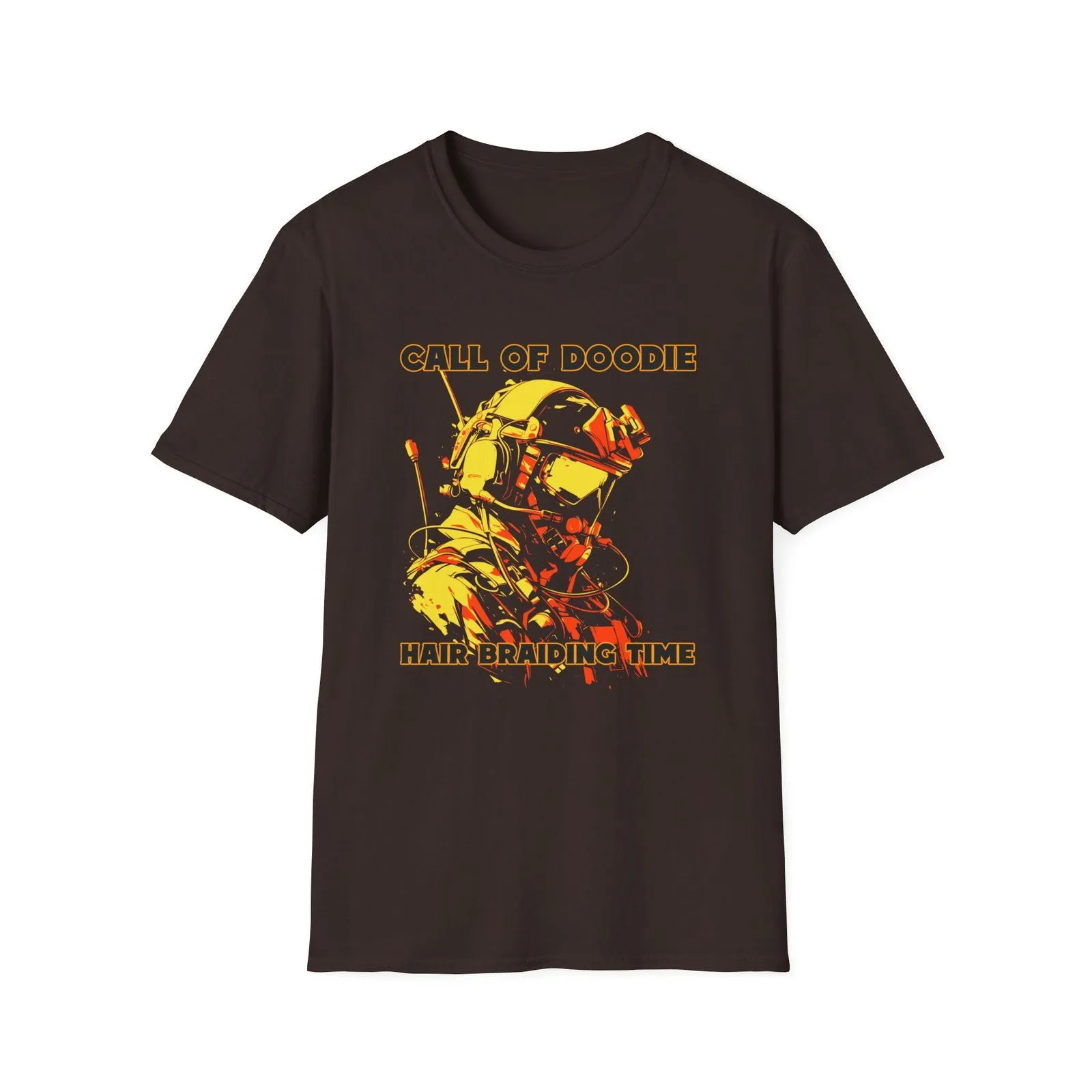 Call of Doodie: Hair Braiding Time Dad Joke Unisex Softstyle T-Shirt