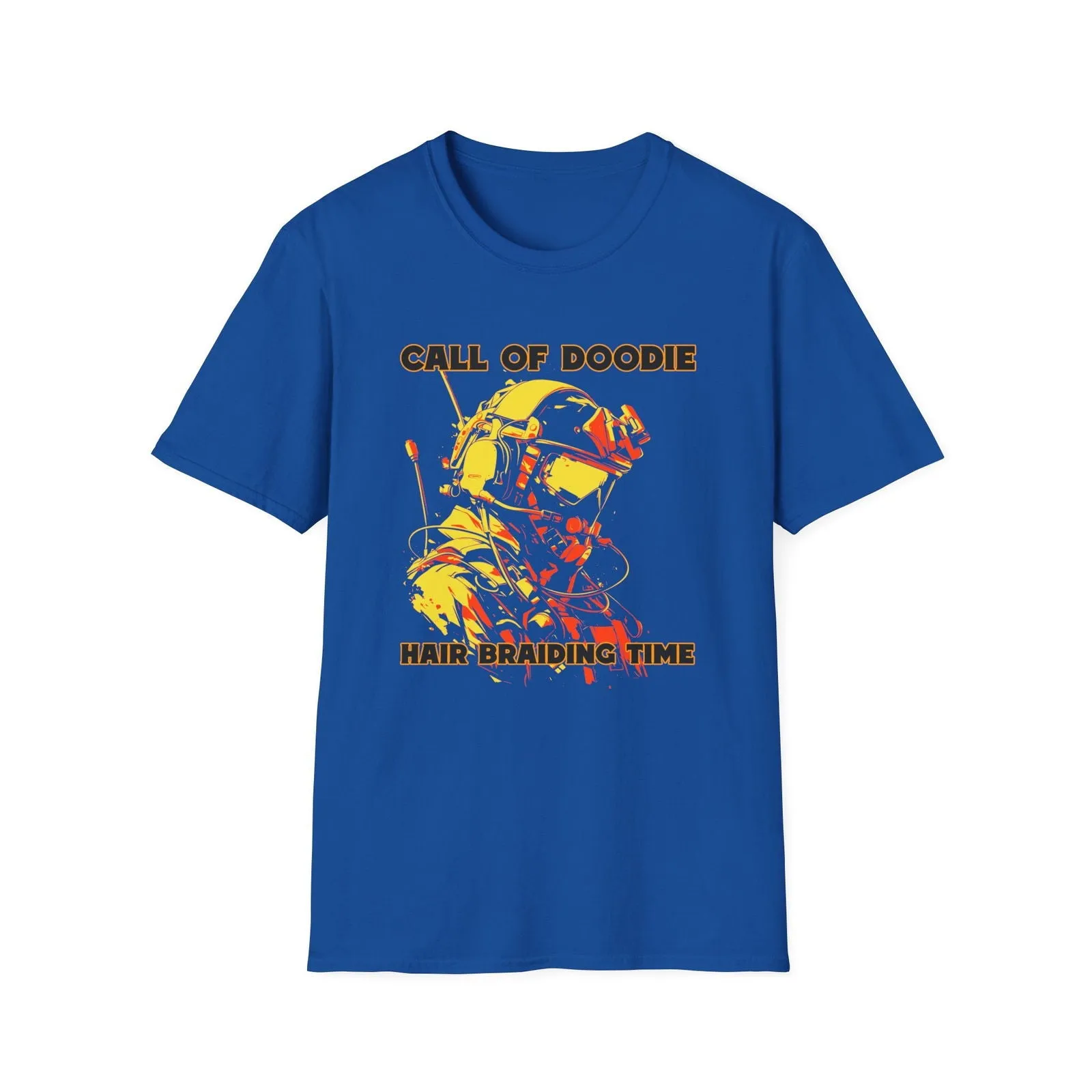 Call of Doodie: Hair Braiding Time Dad Joke Unisex Softstyle T-Shirt
